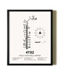 Framed Stage Coach Hills Airport wall art poster in black frame
