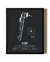 Unframed H. L. Sonny Callahan Airport map print poster