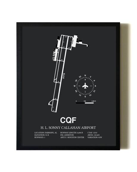Unframed H. L. Sonny Callahan Airport map print poster