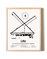 Las Cruces International Airport framed wall art in white frame