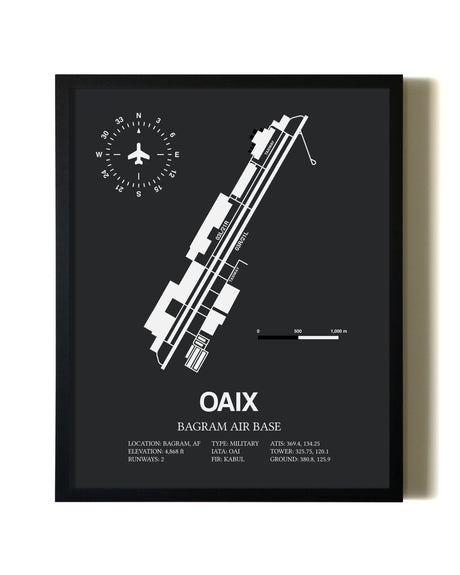 Unframed Bagram Air Base map print poster