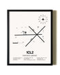 Framed Ancient Valley / Pontious Airport wall art poster in black frame