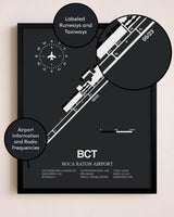 Boca Raton Airport poster size comparison chart