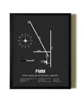 Unframed Fort Morgan Municipal Airport map print poster
