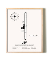 Sallisaw Municipal Airport framed wall art in white frame