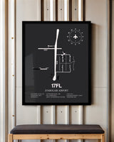 Frame color options for Jumbolair Airport Wall Art
