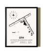 Framed Southwest Oregon Regional Airport wall art poster in black frame