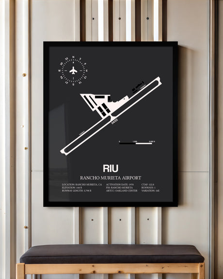 Frame color options for Rancho Murieta Airport Wall Art