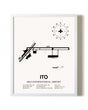 Hilo International Airport airport map poster in oak frame