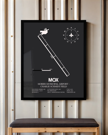 Frame color options for Morris Municipal Airport-Charlie Schmidt Field Wall Art