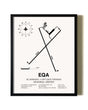 Framed El Dorado / Captain Jack Thomas Memorial Airport wall art poster in black frame