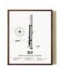 Pineville Municipal Airport aviation print in walnut frame
