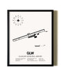 Framed Glasgow Municipal Airport wall art poster in black frame
