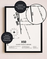 Framed Massey Ranch Airpark layout wall art poster