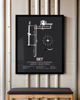 Frame color options for St. Charles County Regional Airport / Smartt Field Wall Art