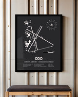 Frame color options for Odessa Airport-Schlemeyer Field Wall Art