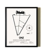 Framed Grosse Ile Municipal Airport wall art poster in black frame