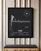 Frame color options for Crystal River Airport / Davis Field Wall Art