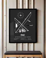 Frame color options for Batten International Airport Wall Art
