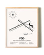 Fort Dodge Regional Airport framed wall art in white frame