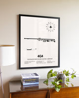 Youngstown Elser Metro Airport aviation wall décor in black wood frame