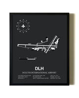 Unframed Duluth International Airport map print poster