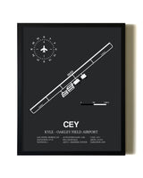Unframed Kyle-Oakley Field Airport map print poster
