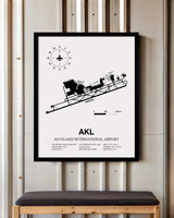 AKL Airport Map, Auckland International Airport Print