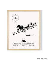 AKL Airport Map, Auckland International Airport Print