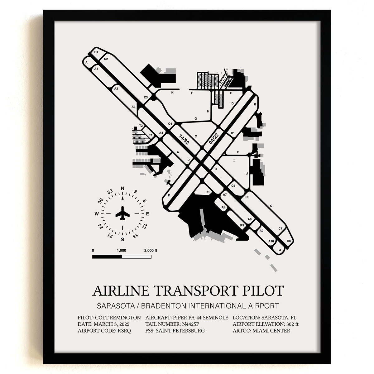 Airline Transport Pilot Custom Print