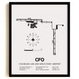 Framed Detailed Airport Map of Colorado Air and Space Port Airport (CFO) in White with a Black Frame
