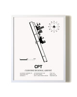 CPT Airport Map, Cleburne Regional Airport Print