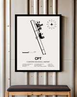 CPT Airport Map, Cleburne Regional Airport Print