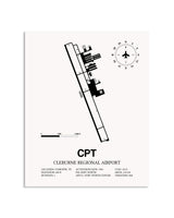 CPT Airport Map, Cleburne Regional Airport Print