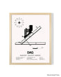 Detailed Airport Map of Barstow-Daggett Airport (DAG) in White with a Natural Frame