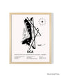 Detailed Airport Map of Ronald Reagan Washington National Airport (DCA) in White with a Natural Frame