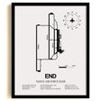 Framed Detailed Airport Map of Vance Air Force Base (END) in White with a Black Frame