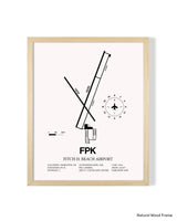 Detailed Airport Map of Fitch H Beach Airport (FPK) in White with a Natural Frame