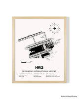HKG Airport Map, Hong Kong International Airport Print