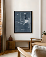 IAD Airport Map, Vintage Style, Washington Dulles International Airport Print
