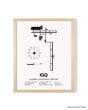 Detailed Airport Map of Lansing Municipal Airport (IGQ) in White with a Natural Frame