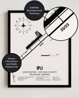 IPJ Airport Map, Lincolnton-Lincoln County Regional Airport Print