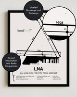 LNA Airport Map, Palm Beach County Park Airport Print