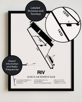 RIV Airport Map, March Air Reserve Base Print