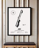 JAC Airport Map, Jackson Hole Airport Print