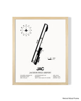 JAC Airport Map, Jackson Hole Airport Print