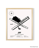 Detailed Airport Map of Kalaeloa Airport (John Rodgers Field) (JRF) in White with a Natural Frame