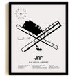 Framed Detailed Airport Map of Kalaeloa Airport (John Rodgers Field) (JRF) in White with a Black Frame