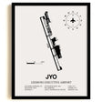 Framed Detailed Airport Map of Leesburg Executive Airport (JYO) in White with a Black Frame
