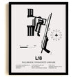 Framed Detailed Airport Map of Fallbrook Community Airpark (L18) in White with a Black Frame